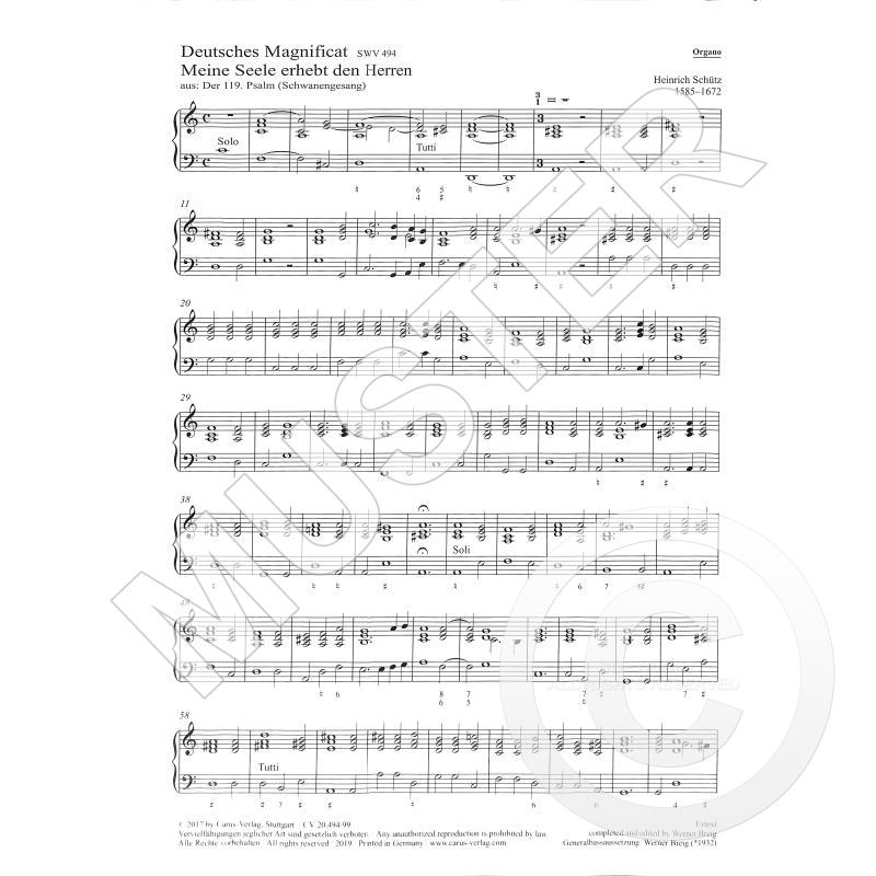 Titelbild für CARUS 20494-99 - Deutsches Magnificat SWV 494 | Meine Seele erhebt den Herrn
