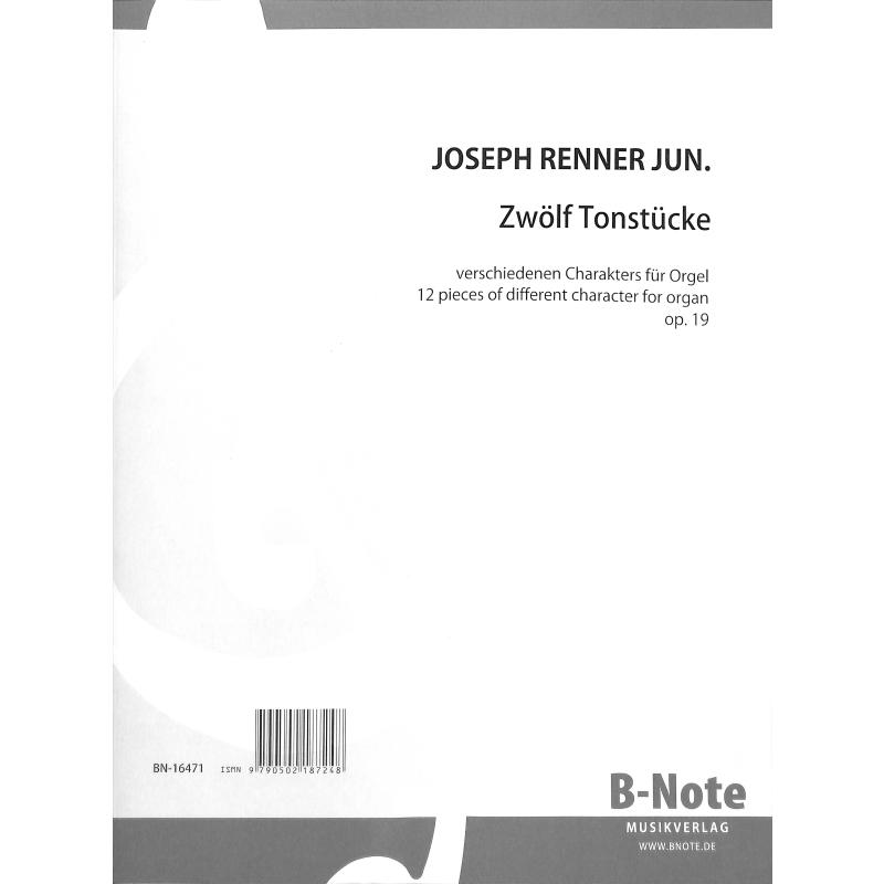 Titelbild für BNOTE -BN16471 - 12 Tonstücke verschiedenen Charakters op 19