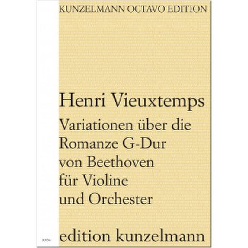 Titelbild für OCT 10354 - Variationen über die Romanze G-Dur von Beethoven