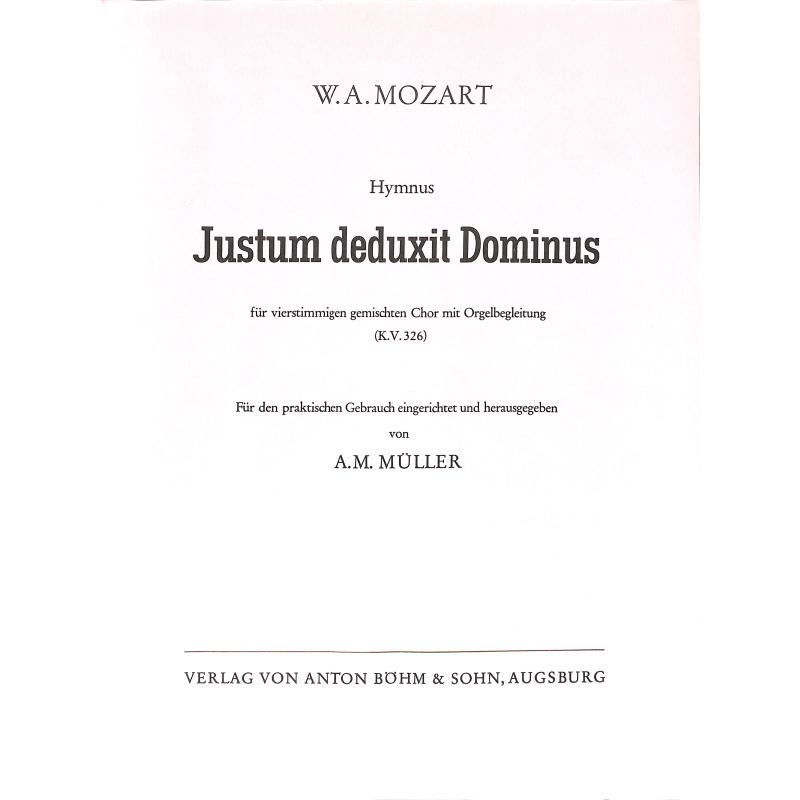Titelbild für BOEHM 9984-02 - Justum deduxit dominus