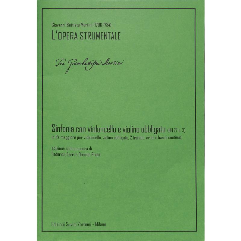 Titelbild für ESZ 13856 - Sinfonia con violoncello e violino obbligato