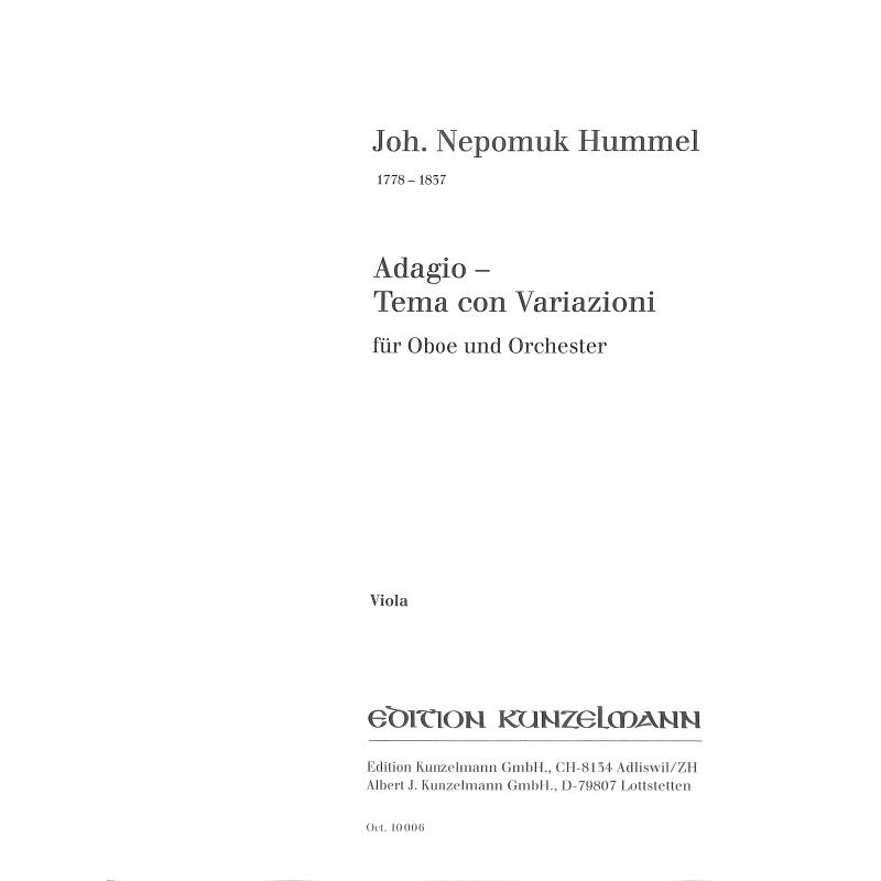 Titelbild für OCT 10006-VA - Adagio Thema con Varazioni op 102