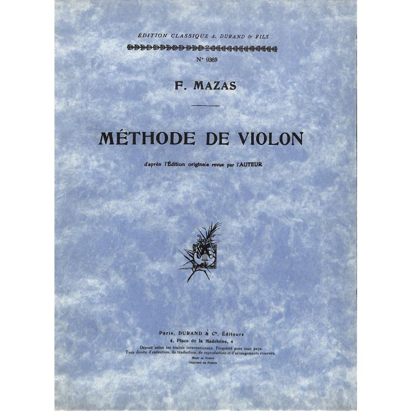 Titelbild für DC 9369 - Methode de violon