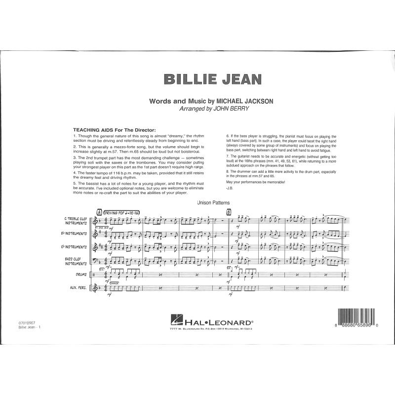 Titelbild für HL 7012907 - Billie Jean