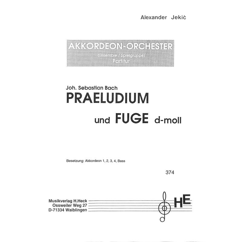 Titelbild für Heck 374 - Präludium + Fuge d-moll