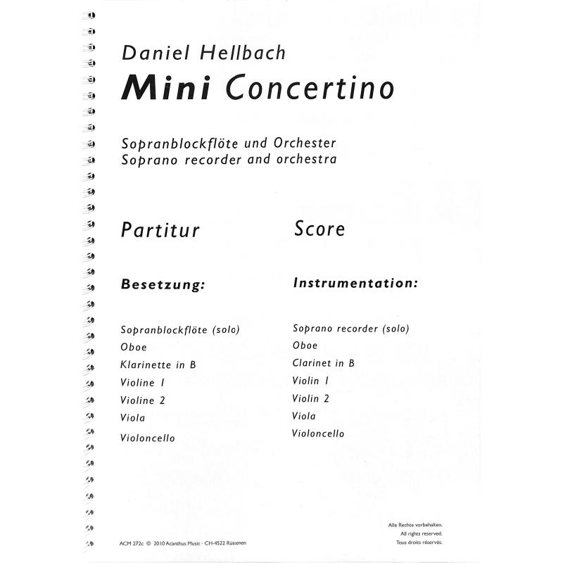 Titelbild für ACM 272B - Mini Concertino