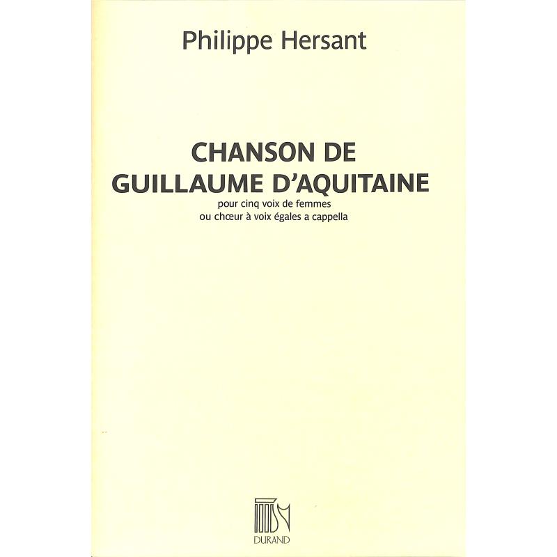 Titelbild für DF 16221 - Chanson de Guillaume D'aquitaine