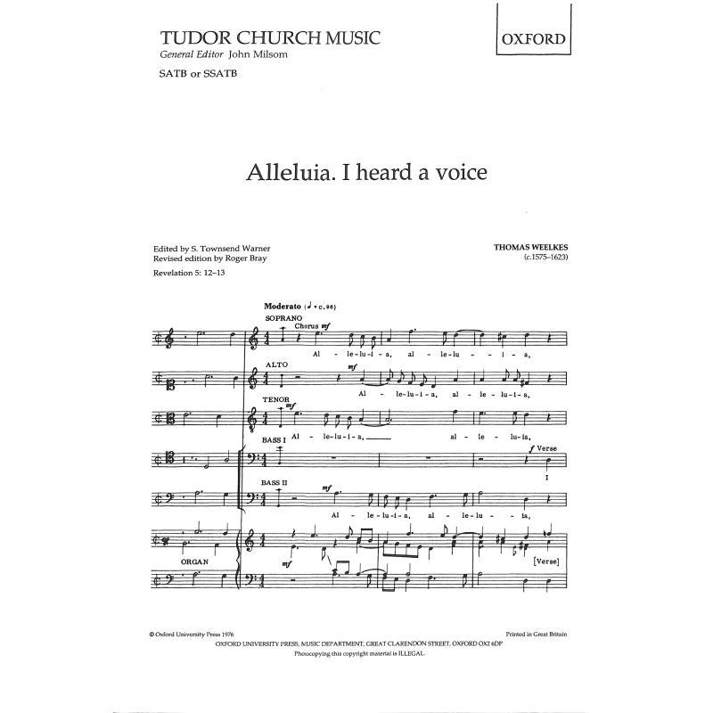 Titelbild für ISBN 0-19-352090-5 - Alleluia I heard a voice