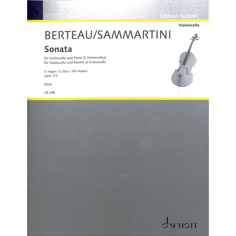 Titelbild für CB 298 - Sonate G-Dur op 1/3