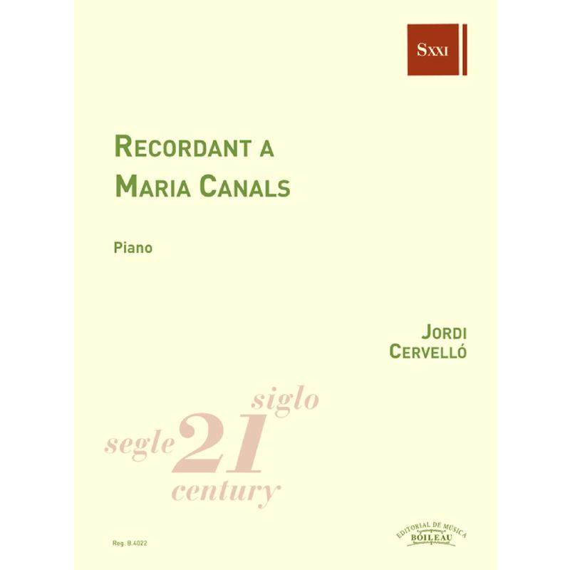 Titelbild für BOILEAU -B4022 - Recordant a Maria Canals