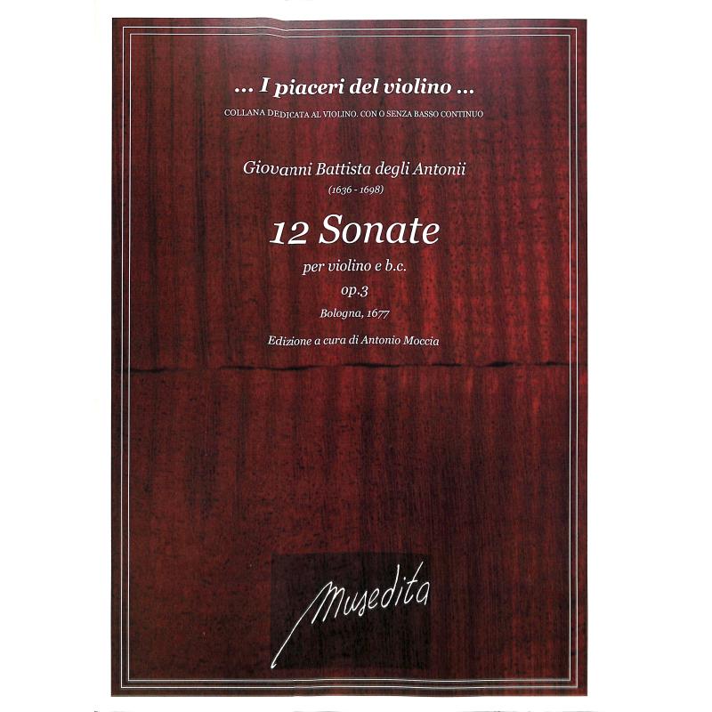 Titelbild für MUSEDITA -DE103 - 12 Sonaten op 3
