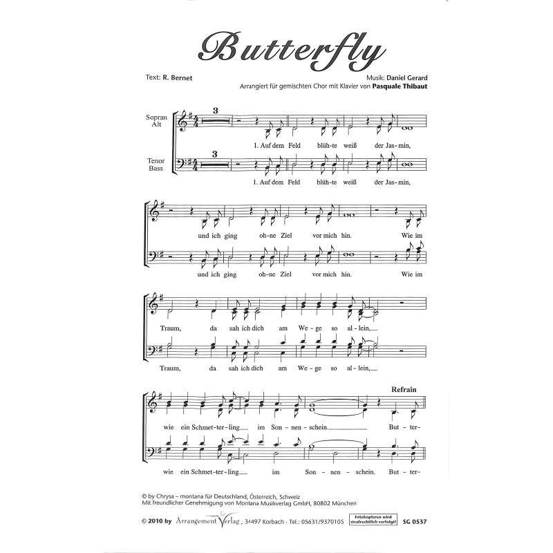 Titelbild für ARRANG -SG537 - Butterfly