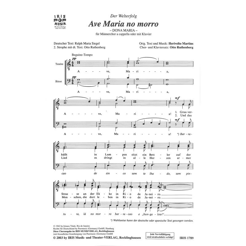 Titelbild für IRIS 1789-13 - Ave Maria no morro