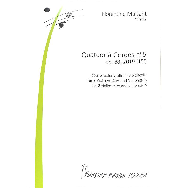 Titelbild für FUE 10281 - Quartett 5 op 88