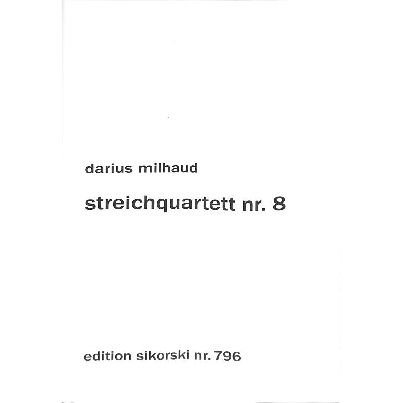 Titelbild für SIK 0796 - Streichquartett 8