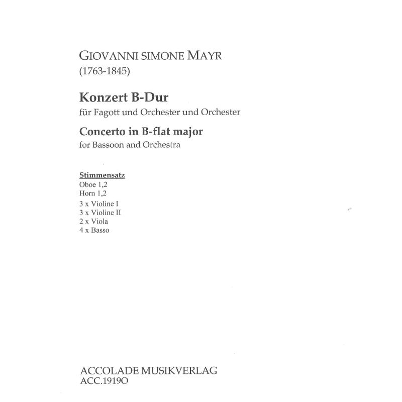 Titelbild für ACCOLADE 1919-O - Konzert B-Dur