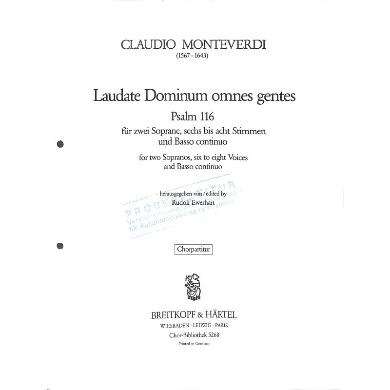 Titelbild für EBCHB 5268 - Laudate dominum omnes gentes (Psalm 116)
