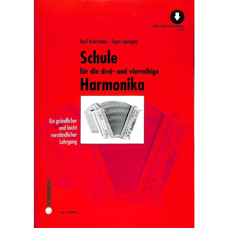 Titelbild für MHV 130098D - Schule für die drei + vierreihige Steirische Harmonika