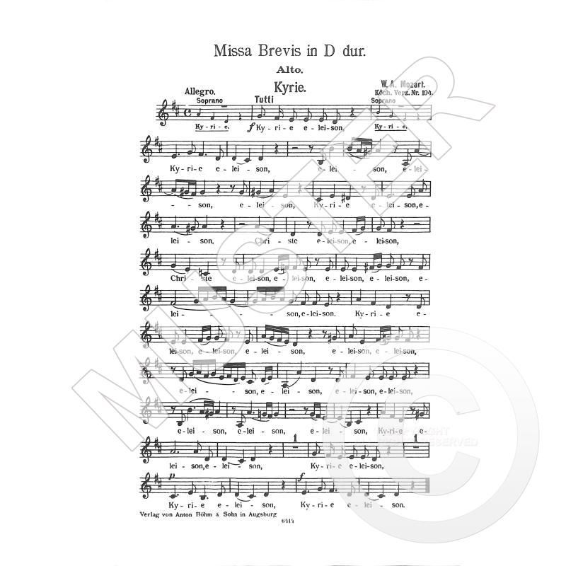 Titelbild für BOEHM 6414-A - Missa brevis D-Dur KV 194 (186h)