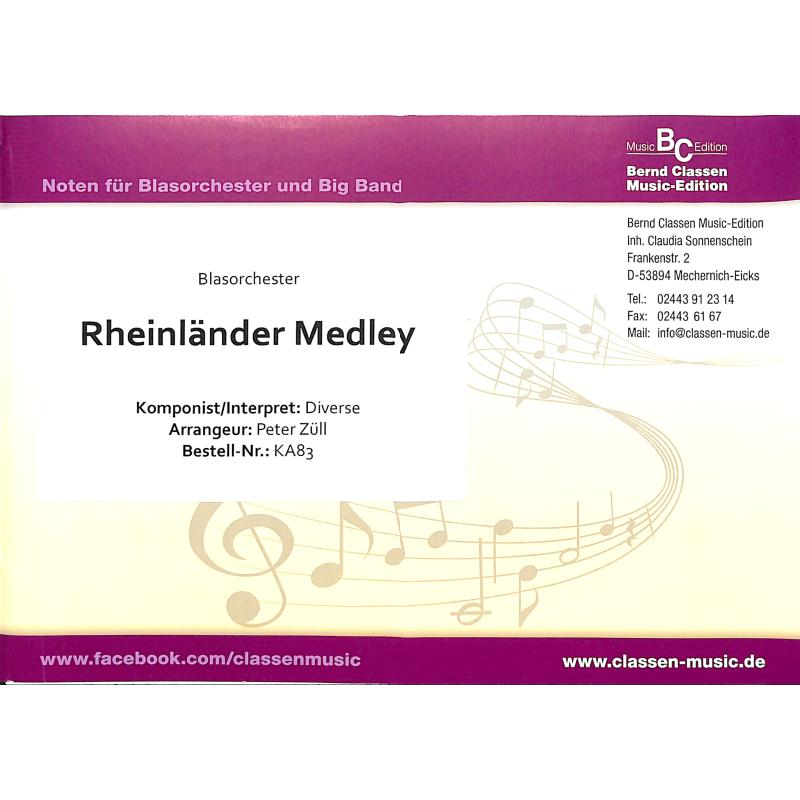 Titelbild für CLASSEN -KA83 - Rheinländer Medley