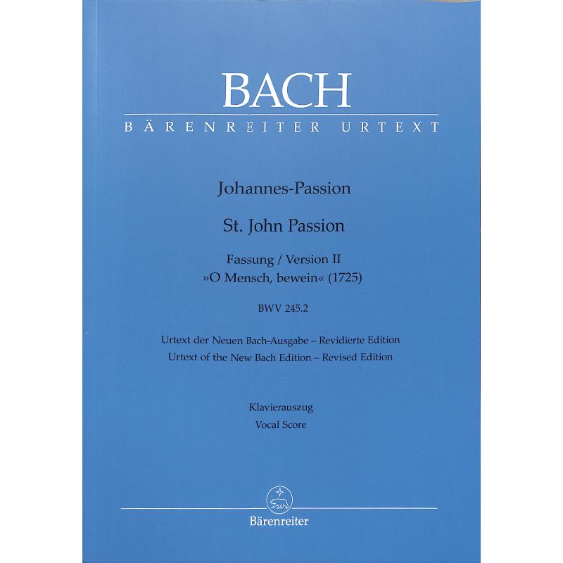 Titelbild für BA 5938-90 - Johannes Passion BWV 245