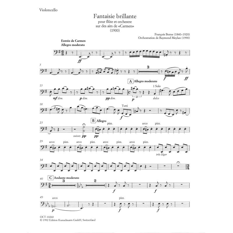 Titelbild für OCT 10260-VC - Fantaisie brillante aus Carmen (von Georges Bizet)