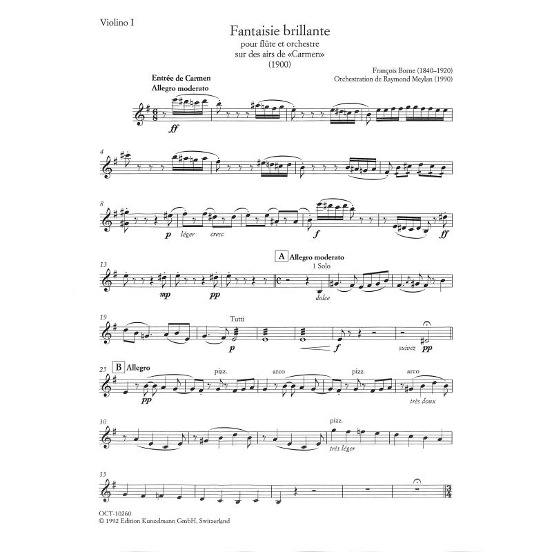 Titelbild für OCT 10260-VL1 - Fantaisie brillante aus Carmen (von Georges Bizet)