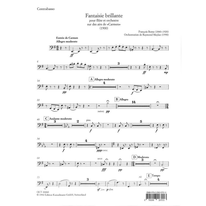 Titelbild für OCT 10260-KB - Fantaisie brillante aus Carmen (von Georges Bizet)