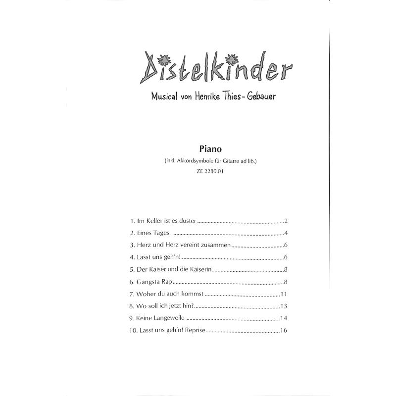 Titelbild für ZEBE 2280-01 - Distelkinder