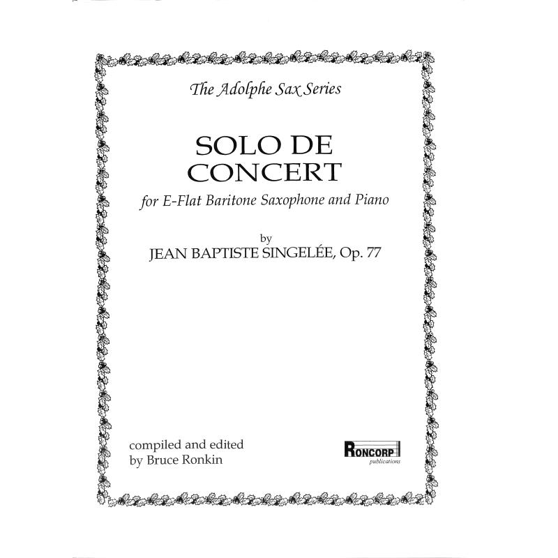Titelbild für RONCORP 1078 - Solo de concert op 77