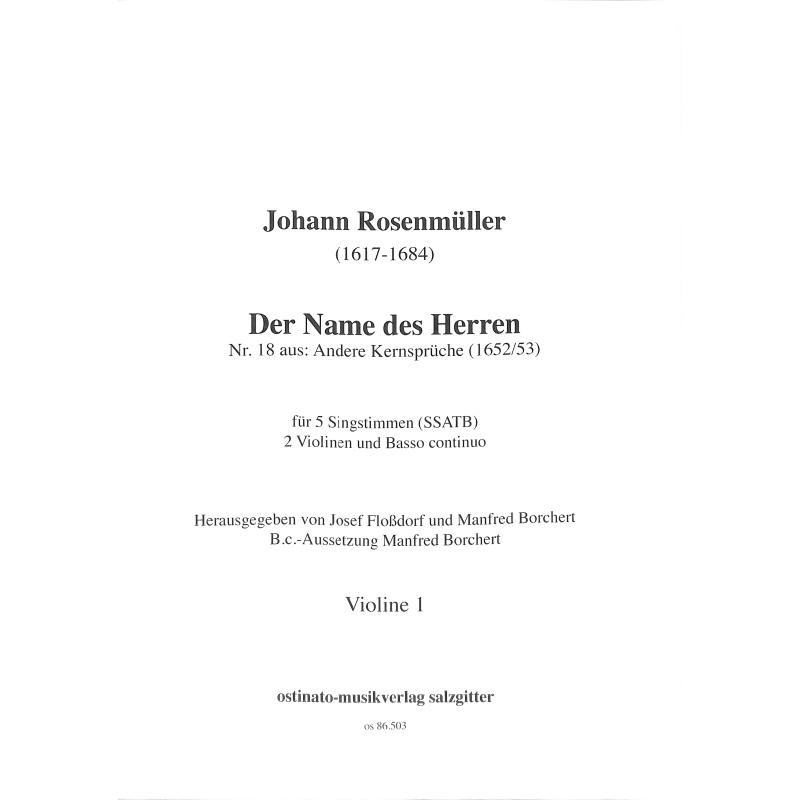 Titelbild für OSTINATO 86503-1-Vl1 - Der Name des Herren