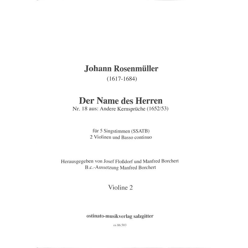 Titelbild für OSTINATO 86503-1-VL2 - Der Name des Herren