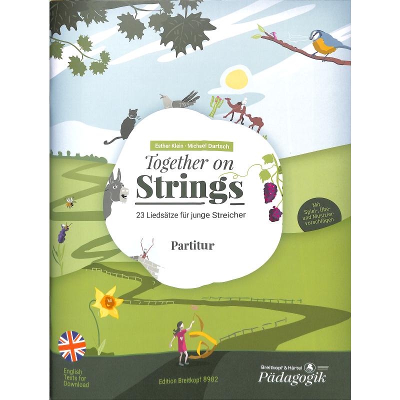 Titelbild für EB 8982 - Together on strings | 23 Liedsätze für junge Streicher
