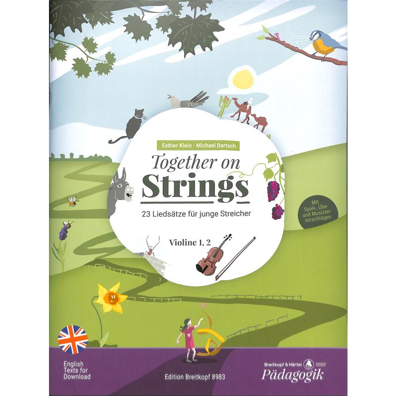 Titelbild für EB 8983 - Together on strings | 23 Liedsätze für junge Streicher