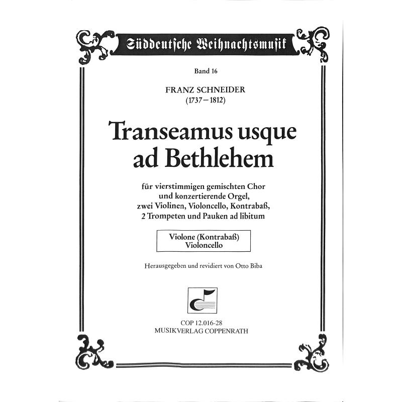 Titelbild für CARUS 91063-13 - Transeamus usque ad Bethlehem