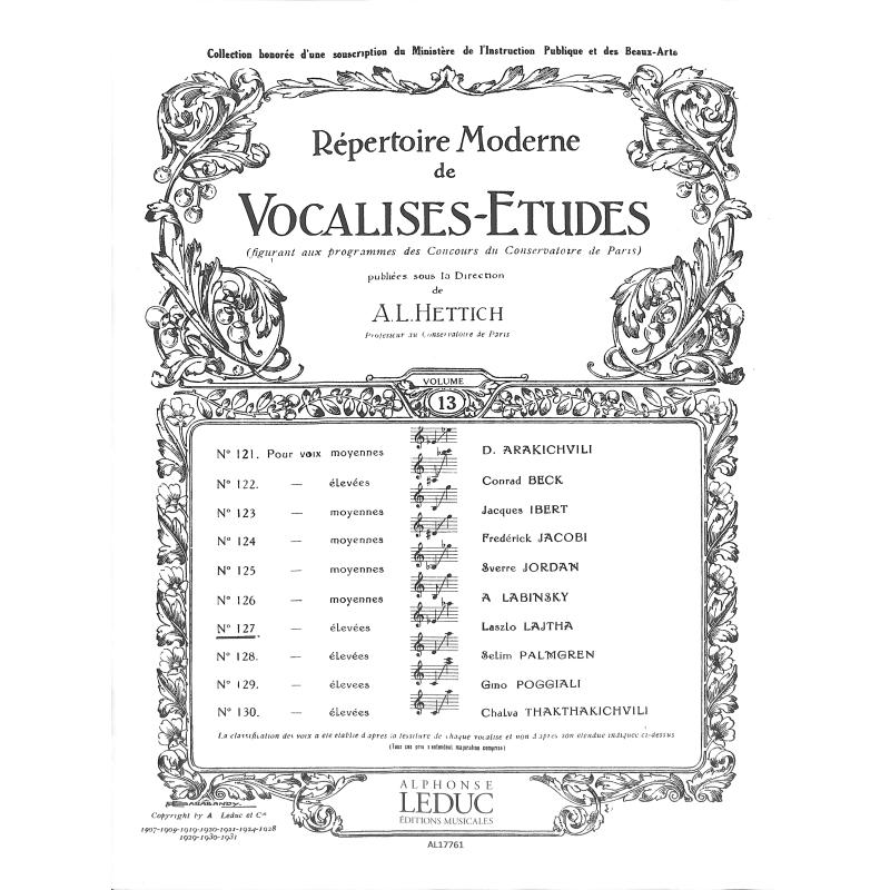 Titelbild für AL 17761 - Vocalise etude 127