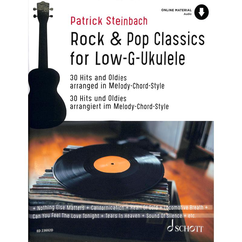 Titelbild für ED 23692D - Rock + Pop classics for Low G Ukulele