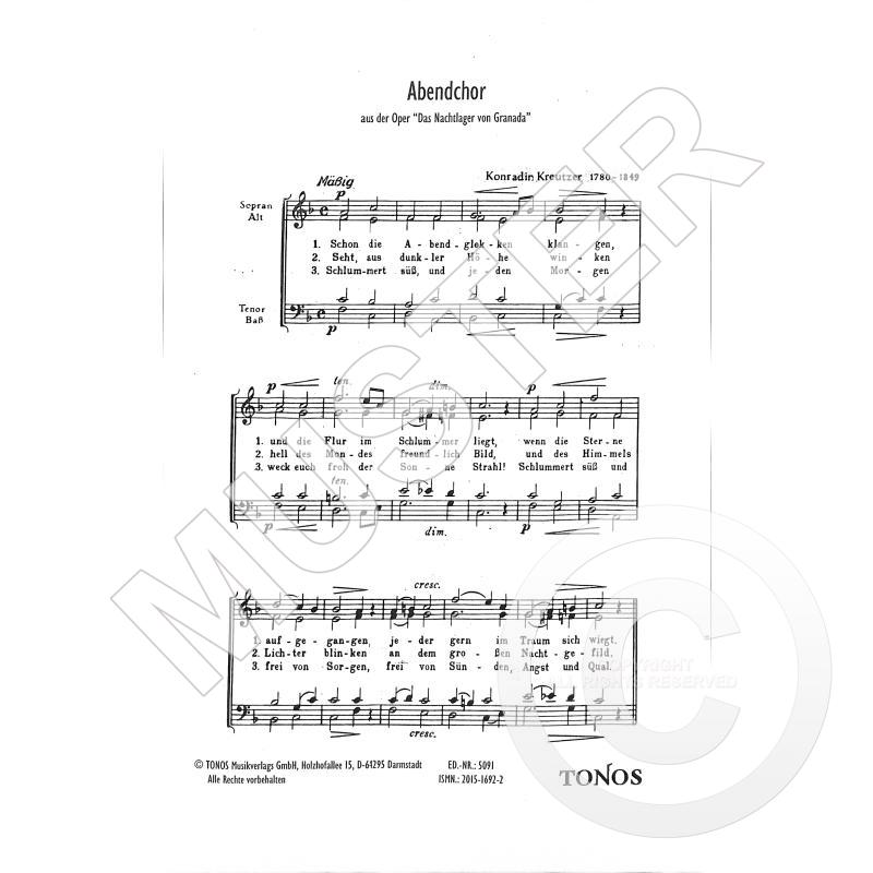 Titelbild für TONOS 5091 - Abendchor (Nachtlager von Granada)