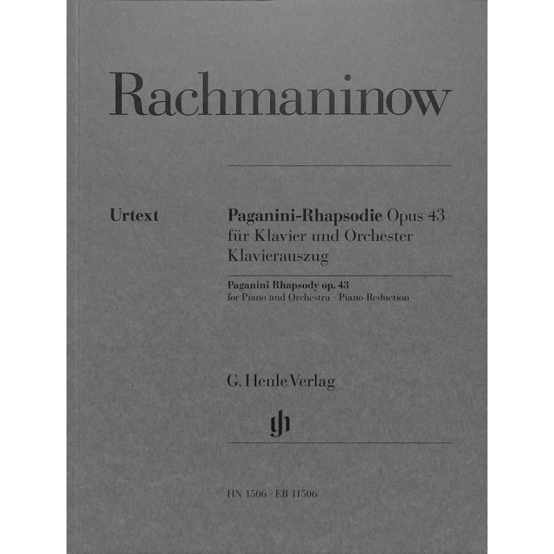 Titelbild für HN 1506 - Rapsodie sur un theme de Paganini op 43