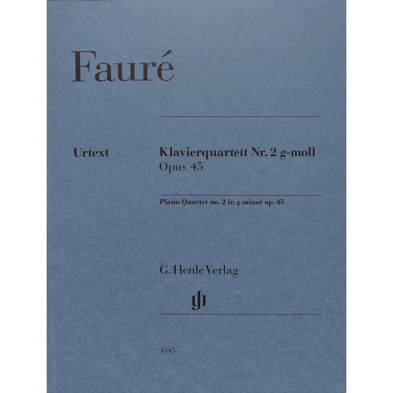 Titelbild für HN 1545 - Quartett 2 g-moll op 45