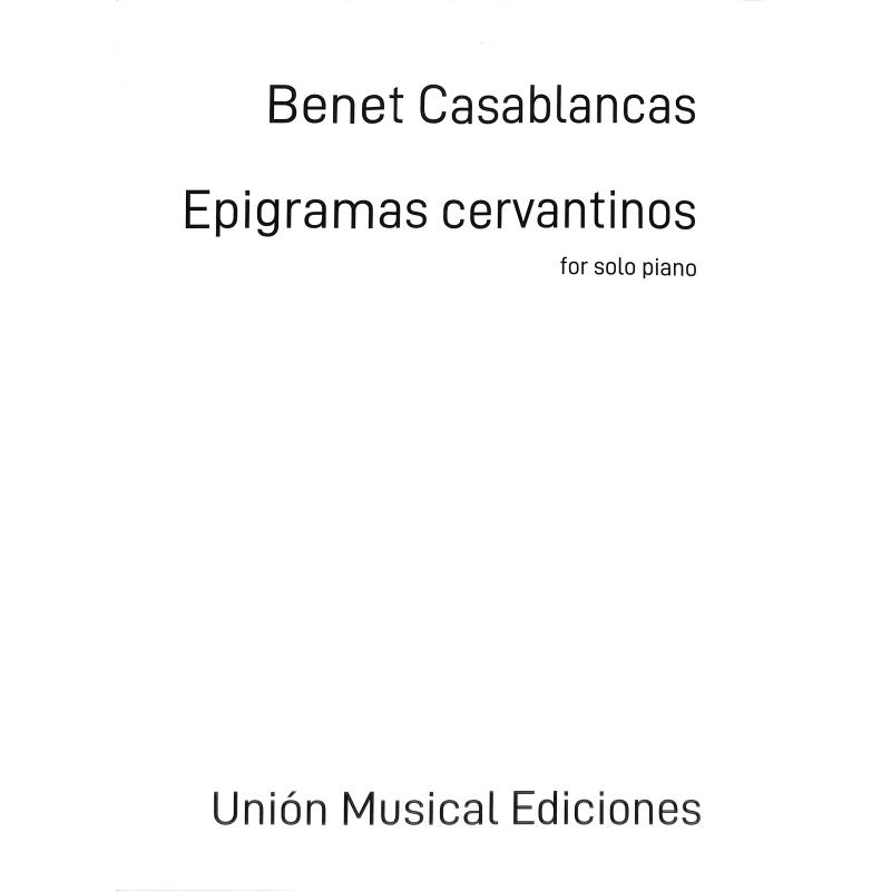 Titelbild für UMP 100232 - Epigramas cervantinos