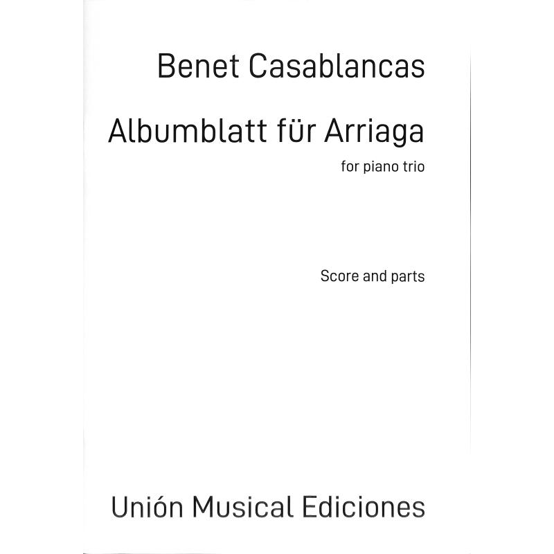 Titelbild für UME 28538 - Albumblatt für Arriaga