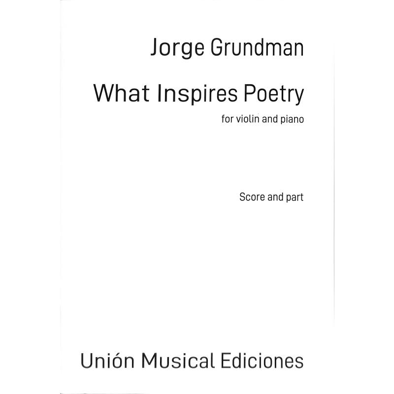 Titelbild für UME 28543 - What inspires poetry