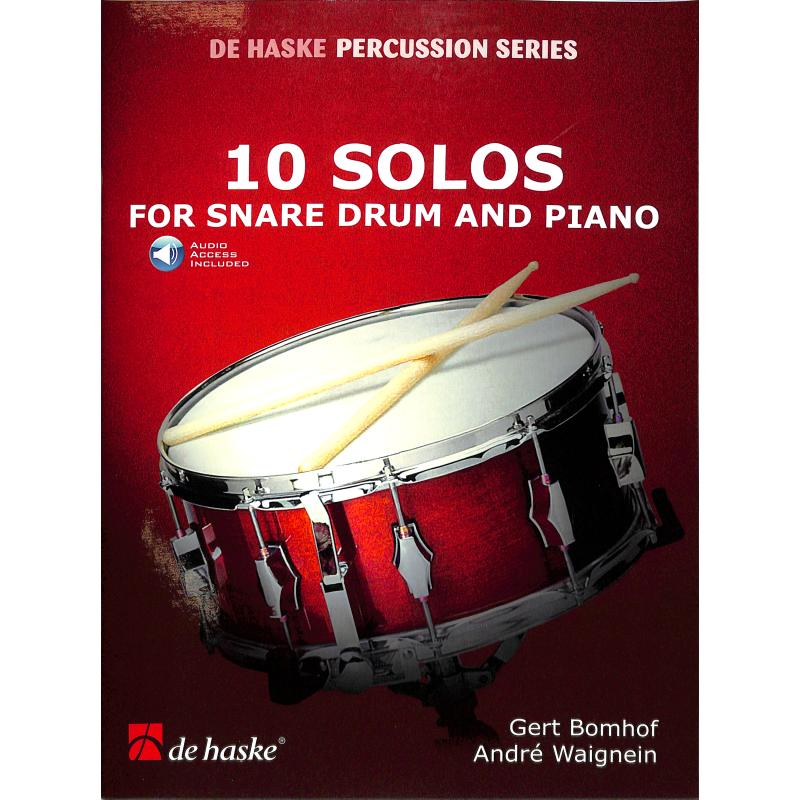 Titelbild für DHP 1064155-404 - 10 solos for snare drum + piano