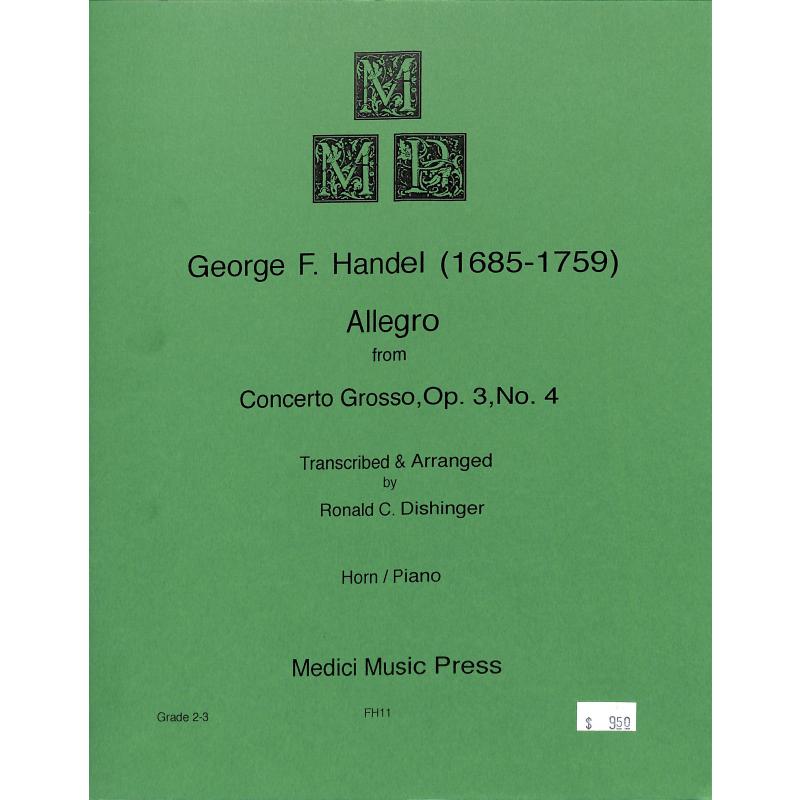 Titelbild für MEDICI -FH11 - Allegro from Concerto Grosso op 3/4