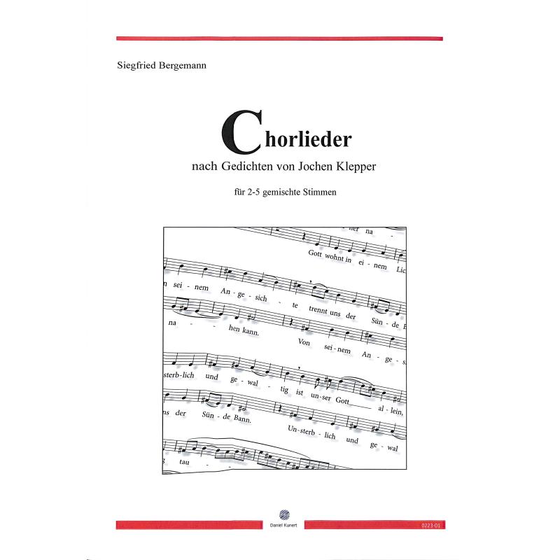 Titelbild für KDL 0223-01 - Chorlieder nach Gedichten von Jochen Klepper