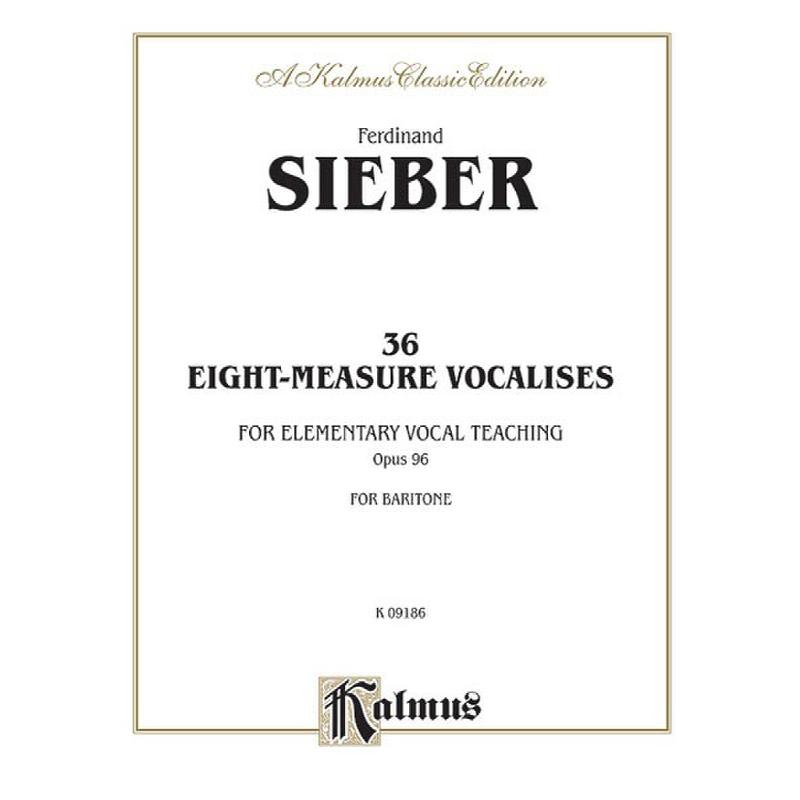 Titelbild für KALMUS 09186 - 36 eight measure vocalises op 96