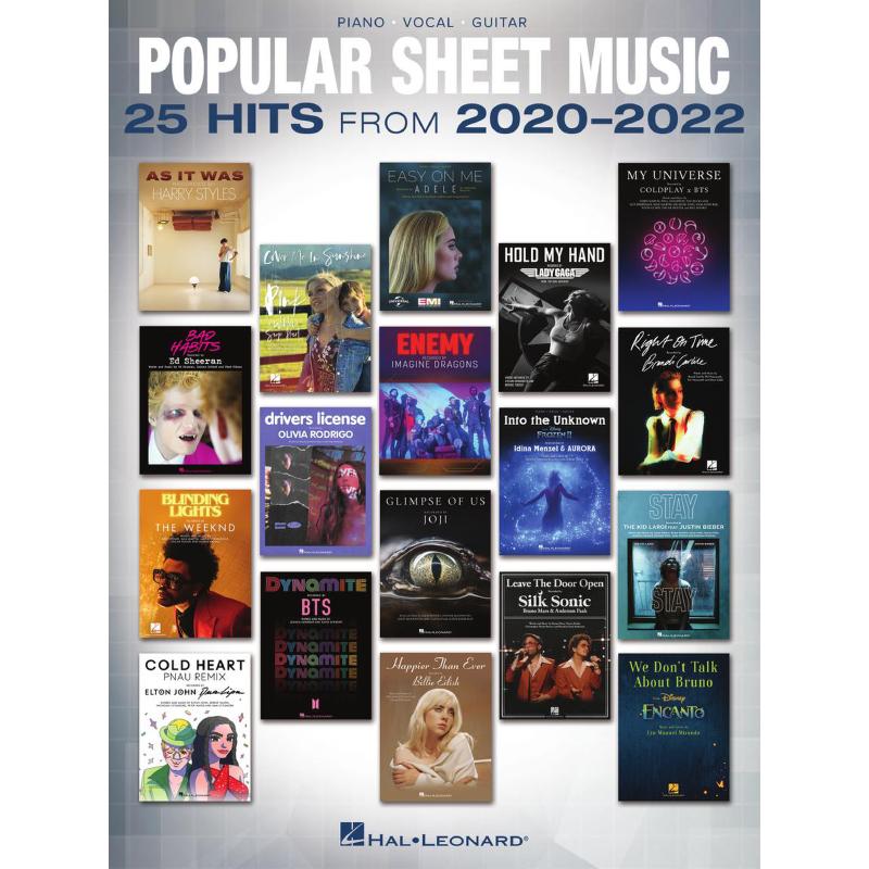 Titelbild für HL 1174075 - Popular sheet music - 25 hits from 2020-2022