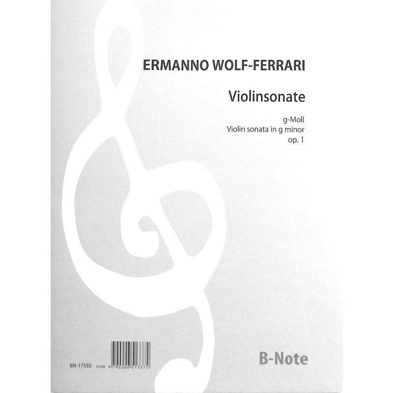 Titelbild für BNOTE -BN17592 - Sonate 1 g-moll