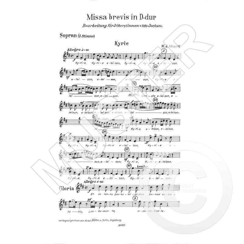Titelbild für BOEHM 9440-04 - Missa brevis D-Dur KV 194 (186h)
